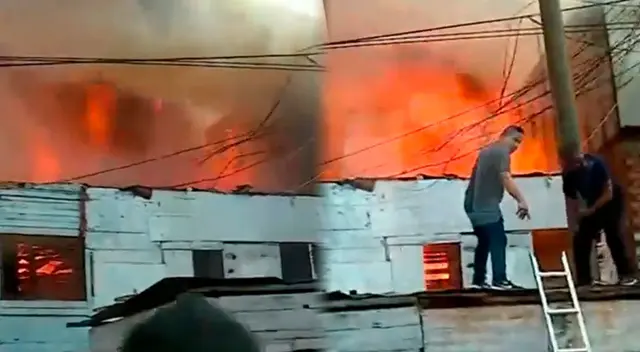 Incendio vienen destruyendo seis viviendas en el Callao