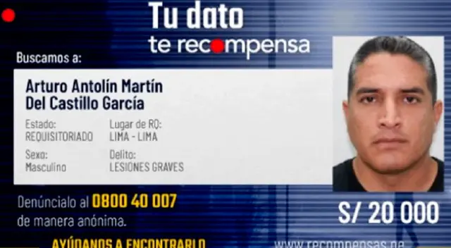 Ofrecen 20 mil soles por su ubicación y captura