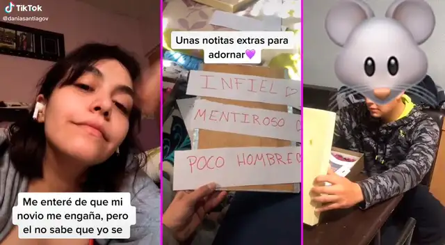 La joven citó a su novio y le entregó la caja de sorpresas.