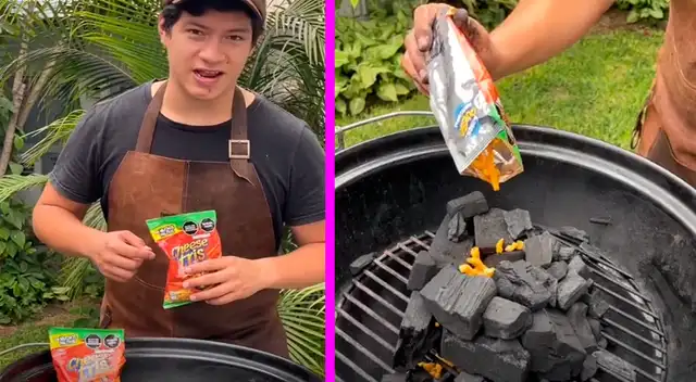 El joven logró prender un carbón en 30 segundos.