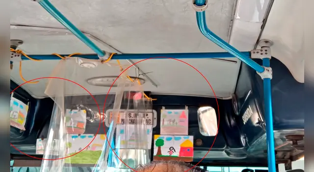 El hombre quiso mostrar a sus usuarios del bus los tiernos dibujos de sus niños. Foto: captura de Facebook El hombre quiso mostrar a sus usuarios del bus los tiernos dibujos de sus niños. Foto: captura de Facebook