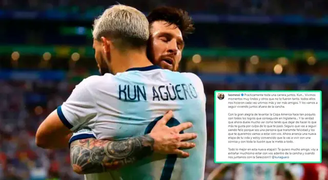 Lionel Messi se entristeció por el anunció de Sergio Agüero. Lionel Messi se entristeció por el anunció de Sergio Agüero.