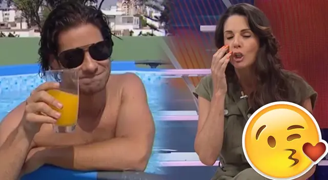 Rebeca Escribens emocionada con la actuación de Andrés Wiese. Rebeca Escribens emocionada con la actuación de Andrés Wiese.