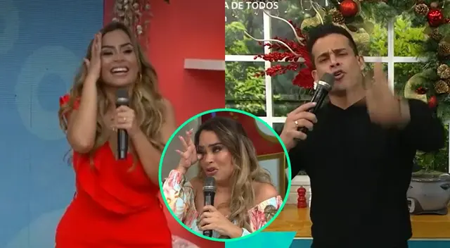 Ethel Pozo llegó al set de América Hoy por todo lo alto y sus compañeros le dedicaron unos emotivos saludos, pero Christian Domínguez no pudo con su genio.