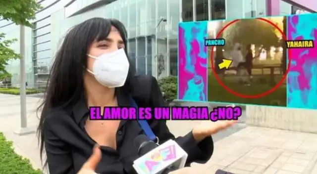 Rosángela Espinoza fue abordada por las cámaras de Amor y fuego, y sorprendió al hablar del beso que se habrían dado Pancho Rodríguez y Yahaira Plasencia.