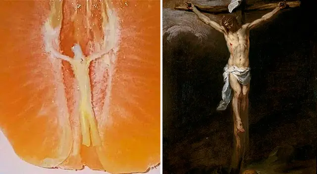 El hombre reconoció que manipuló la figura que se formó en la fruta para que se asimilara aún más a Jesucristo crucificado. El hombre reconoció que manipuló la figura que se formó en la fruta para que se asimilara aún más a Jesucristo crucificado.