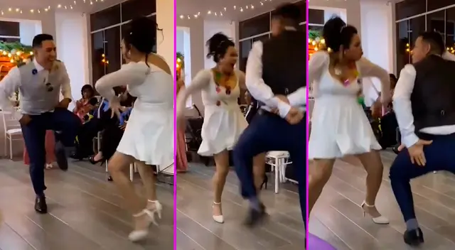 Los novios celebraron con su familia y amigos a ritmo de la popular canción. Los novios celebraron con su familia y amigos a ritmo de la popular canción.