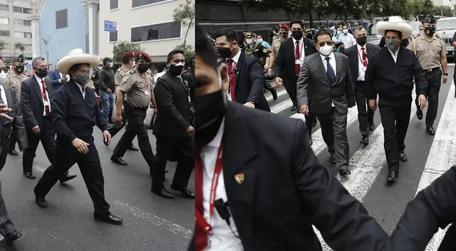 Pedro Castillo salió de Palacio para dirigirse a la Fiscalía.