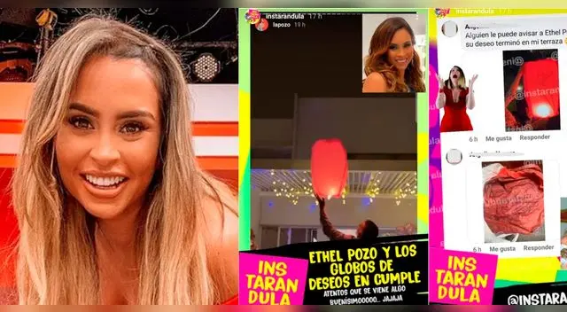 Instarandula evidenció que el “globo de deseos” de Ethel Pozo terminó en la terraza de su vecina, quien llamó al hecho una “coj****”, y se fue con todo.