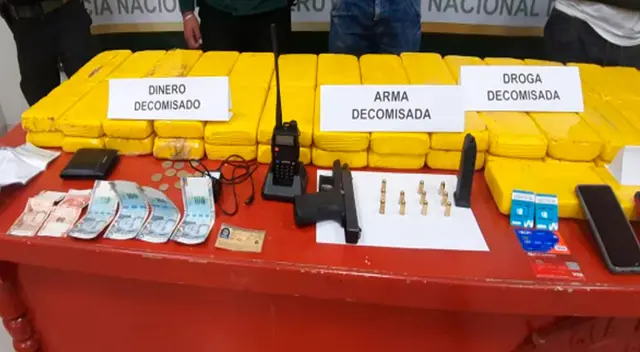 La droga incautada por la PNP
