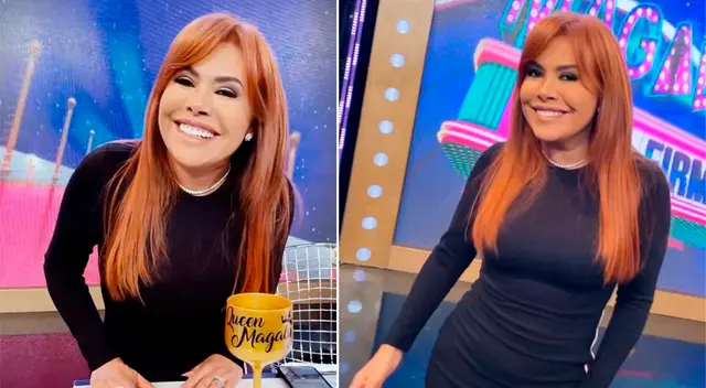 Magaly Medina feliz por la sintonía de su programa.