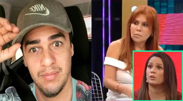 Juan Víctor Sánchez quiso dar su punto de vista tras los descargos de Andrea San Martín, pero Magaly Medina prefirió no dejarlo. Juan Víctor Sánchez quiso dar su punto de vista tras los descargos de Andrea San Martín, pero Magaly Medina prefirió no dejarlo.