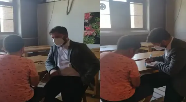 Escena del niño con Gabriel Boric se hizo viral en las redes sociales.