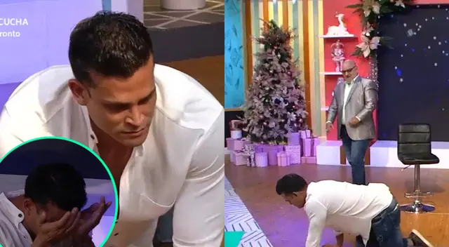 El hipnotizador Barak llegó al set de América Hoy, y Christian Domínguez terminó en trance creyendo que Karen Dejo era su madre y gatee hacia ella.