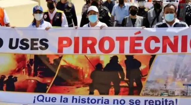 Navidad y Año Nuevo: realizan marcha de sensibilización contra el uso de pirotécnicos en Lambayeque