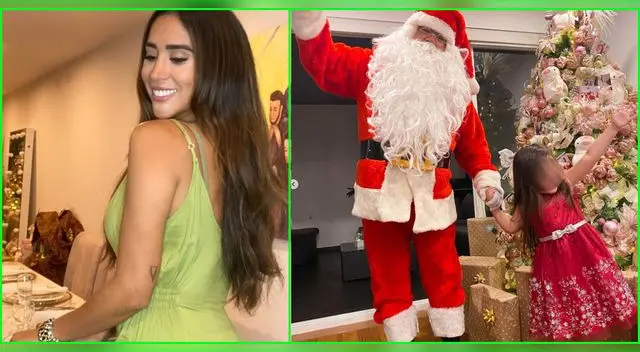 Melissa Paredes sorprende a su hija con un papa Noel, llegando a su casa. Melissa Paredes sorprende a su hija con un papa Noel, llegando a su casa.
