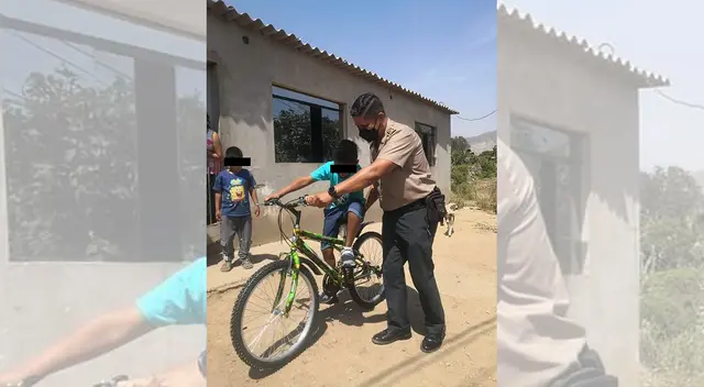 Agente PNP sorprendió a niño que quedó huérfano y le llevó alegrías en Navidad. Agente PNP sorprendió a niño que quedó huérfano y le llevó alegrías en Navidad.