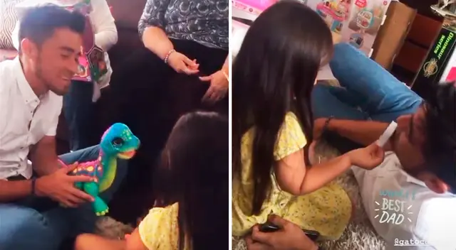 El 'Gato Cuba' esperó con ansias la llegada de su pequeña a su casa para pasar el día de Navidad juntos. El 'Gato Cuba' esperó con ansias la llegada de su pequeña a su casa para pasar el día de Navidad juntos.