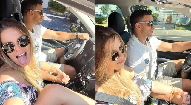 Said Palao demostró que sí está junto a Ale Baigorria en EE.UU., pese a que ambos habrían viajado por separado. Said Palao demostró que sí está junto a Ale Baigorria en EE.UU., pese a que ambos habrían viajado por separado.