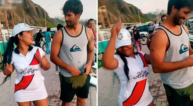 Israel Dreyfus fue sorprendido por fan en la playa.
