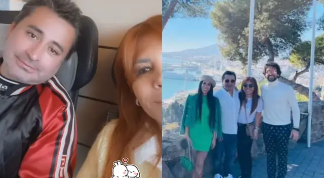 Magaly Medina y Alfredo Zambrano llegaron a Málaga, y compartieron un emotivo momento con Antonio Pavón y Joi Sánchez.