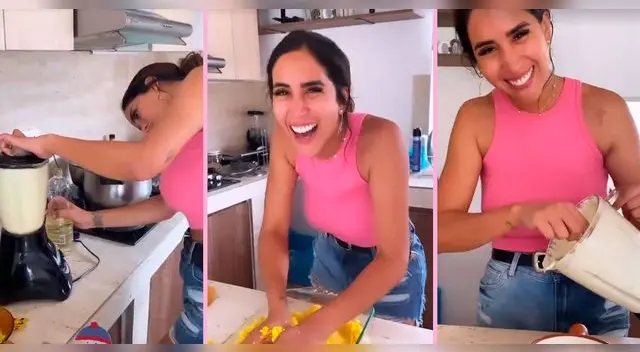 Melissa Paredes cocinó un delicioso platillo al lado de un misterioso acompañante.