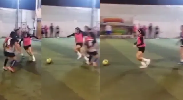Particular jugada de una joven deportista se hizo viral en las redes sociales.