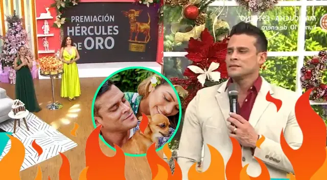 Christian Domínguez llegó al set y quedó en shock al ver que su perrito Hércules, ahora era un galardón en América Hoy, y se mostró... ¿agradecido? Christian Domínguez llegó al set y quedó en shock al ver que su perrito Hércules, ahora era un galardón en América Hoy, y se mostró... ¿agradecido?