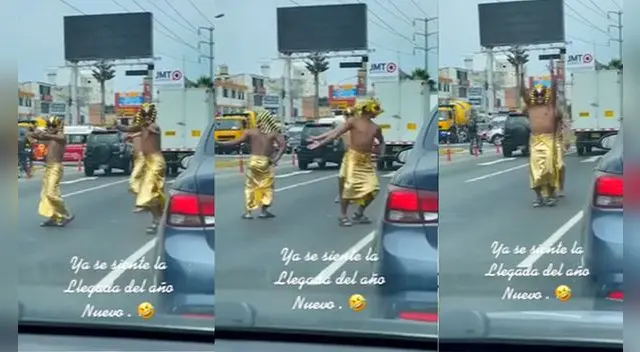 La curiosa escena ha llamado la atención de miles en redes.