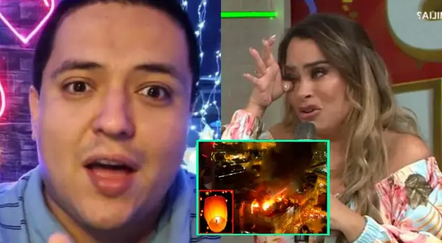 Samuel Suarez compartió imágenes del voraz incendio a horas del Año Nuevo y recordó el escándalo de Ethel Pozo hace unos días por este tipo de artefactos.