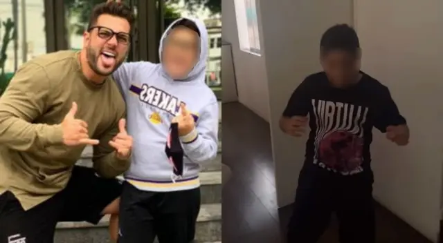 El pequeño Adriano Porcella está pasando unos días con su padre Nicola tras su llegada de México, y no pudo evitar burlarse al verlo bailar.