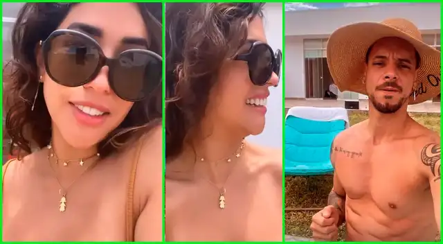 Melissa Paredes y Anthony Aranda junto en Año Nuevo.