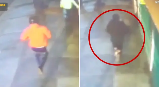 El de la izquierda sería uno de los sicarios que inició el tiroteo. A la derecha, la trabajadora del grifo que resultó herida.