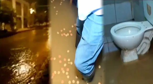 Casas y negocios se inundaron tras gran aniego en SJL Casas y negocios se inundaron tras gran aniego en SJL