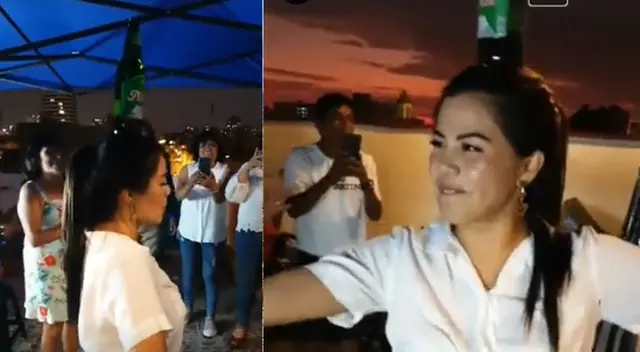 Estrella Torres se roba show con botella de cerveza en la cabeza. Estrella Torres se roba show con botella de cerveza en la cabeza.