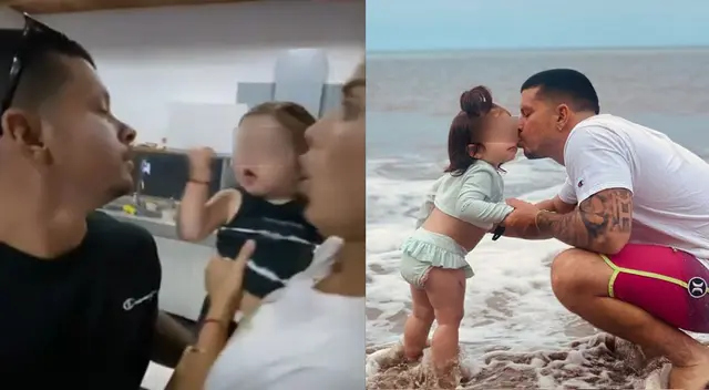 Mario Hart: Su hija se niega a darle un beso mientras la graban Mario Hart: Su hija se niega a darle un beso mientras la graban