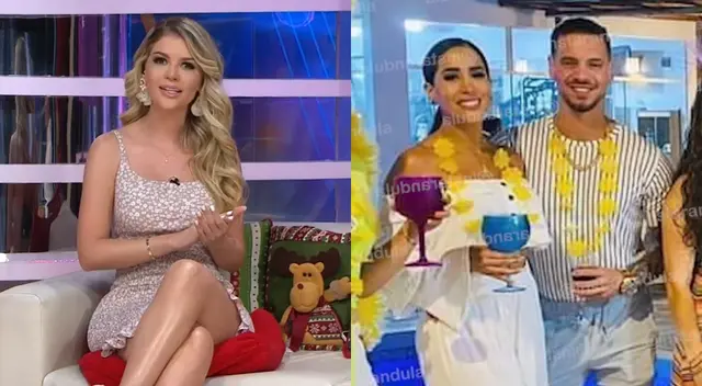 Brunella Horna se mostró sorprendida tras la imagen de Melissa Paredes y Anthony Aranda en Año Nuevo, y aseguró que ya habrían oficializado.