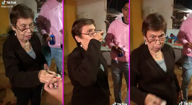 La abuelita se unió a la fiesta y se puso a bailar. La abuelita se unió a la fiesta y se puso a bailar.