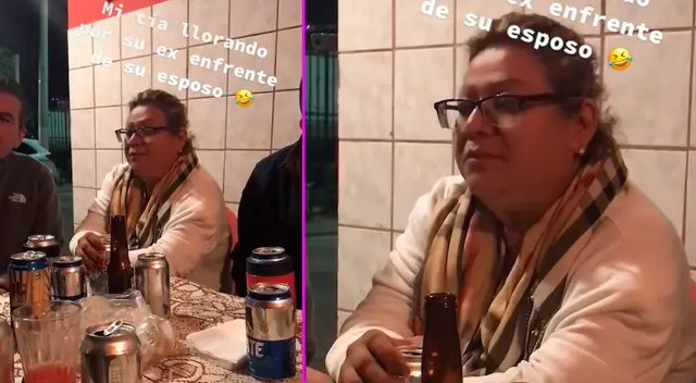 La mujer recordó a su expareja y se puso a llorar.