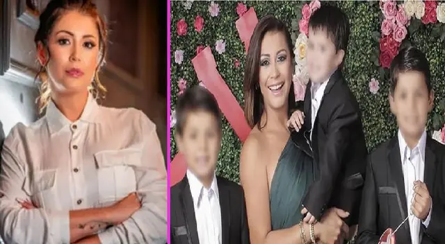 Karla Tarazona se fue de viaje con sus pequeños y Rafael Fernández.