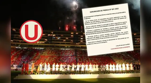 Universitario compartió comunicado a través de sus redes sociales.