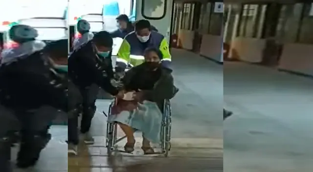 La comerciante trasladada por los serenos al hospital La comerciante trasladada por los serenos al hospital