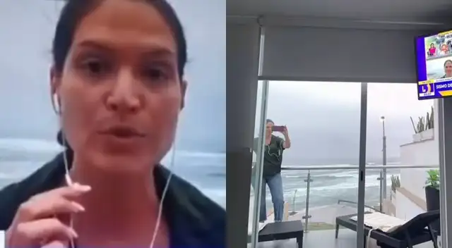La periodista Lorena Álvarez estaba en su casa de playa tras comprometerse con Álvaro Sarria cuando debió salir al aire para hablar del temblor de 5.6 grados. La periodista Lorena Álvarez estaba en su casa de playa tras comprometerse con Álvaro Sarria cuando debió salir al aire para hablar del temblor de 5.6 grados.