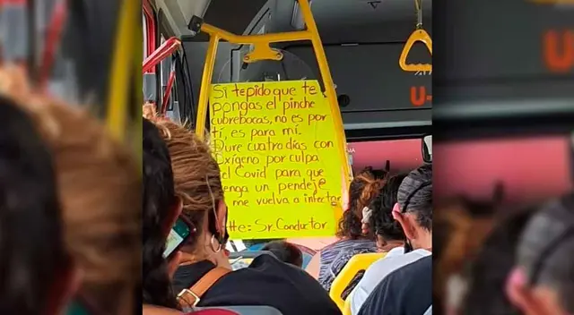 El letrero del chofer ha sido viral en las redes sociales por su ingeniosa forma de llegar a los pasajeros. El letrero del chofer ha sido viral en las redes sociales por su ingeniosa forma de llegar a los pasajeros.
