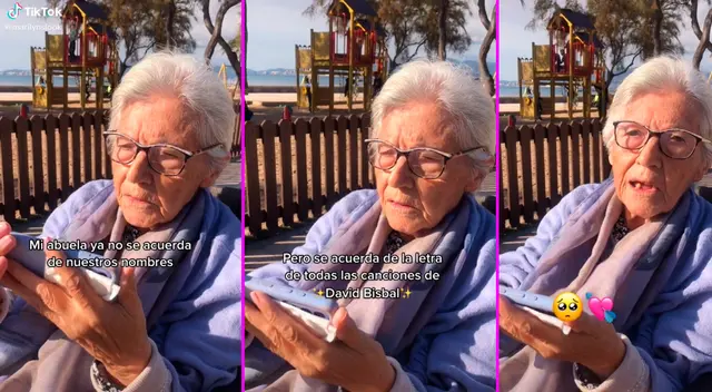 La abuelita recibió el saludo de David Bisbal.