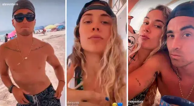 Rodrigo Cuba y Ale Venturo la pasan de lo lindo en la playa. Rodrigo Cuba y Ale Venturo la pasan de lo lindo en la playa.