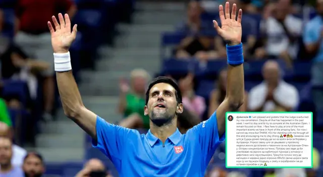 La palabra de Novak Djokovic tras conocerse el fallo del Tribunal Federal de Australia. La palabra de Novak Djokovic tras conocerse el fallo del Tribunal Federal de Australia.