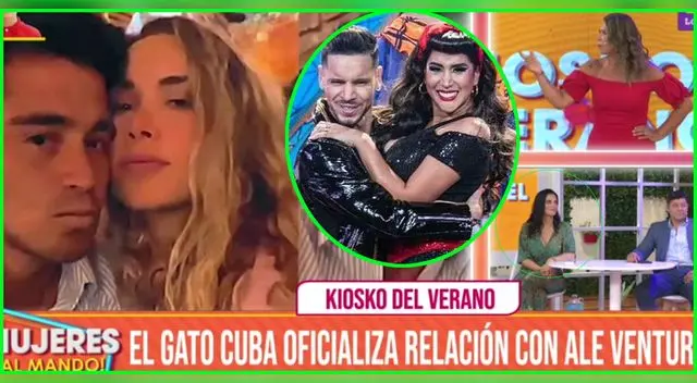 Laura Borlini mira con extrañeza relación de Gato Cuba y Ale Venturo.