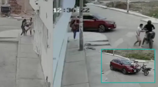 Ladrones son atropellados por camioneta y abandonan su moto lineal para darse a la fuga. Ladrones son atropellados por camioneta y abandonan su moto lineal para darse a la fuga.