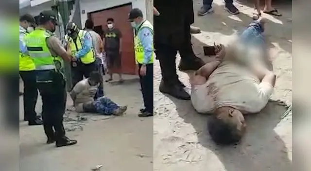 Vecinos casi prenden fuego a delincuente en Surco Vecinos casi prenden fuego a delincuente en Surco